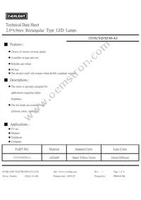 1533UYD/S530-A3 Datasheet Cover