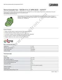 1537077 Datasheet Cover