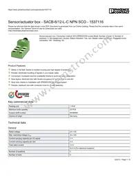 1537116 Datasheet Cover