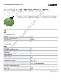 1537909 Datasheet Cover