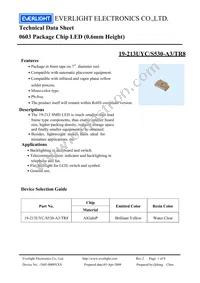 19-213UYC/S530-A3/TR8 Datasheet Cover