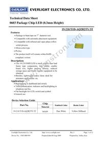 19-218/T1D-AQ2R2TY/3T Datasheet Cover