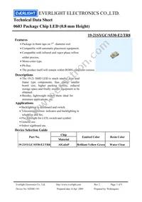 19-21SYGC/S530-E2/TR8 Datasheet Cover