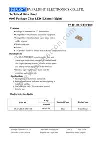 19-21UBC/C430/TR8 Datasheet Cover