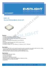 19-C47/RSGHBHC-5V01/2T Datasheet Cover