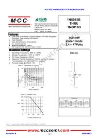 1N6016B-TP Datasheet Cover