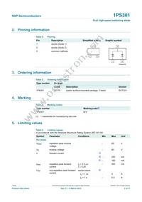 1PS301 Datasheet Page 3