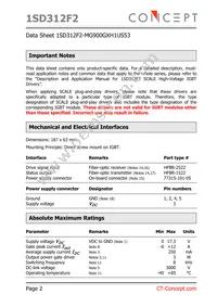 1SD312F2-MG900GXH1US53 Datasheet Page 2