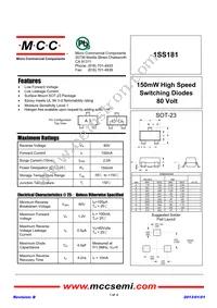 1SS181-TP Datasheet Cover