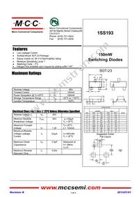 1SS193-TP Datasheet Cover