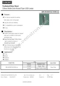 209-3SURSYGC/S530-A6 Datasheet Cover