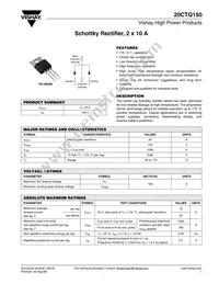 20CTQ150 Datasheet Cover