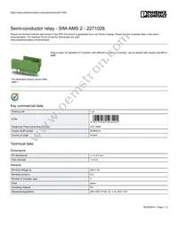 2271028 Datasheet Cover