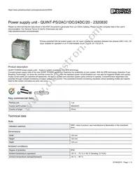 2320830 Datasheet Cover