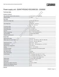 2320830 Datasheet Page 2