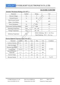 24-21UBC/C430/TR8 Datasheet Page 3