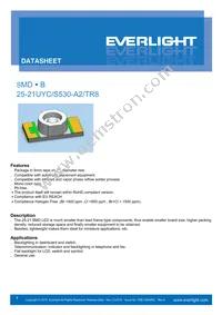 25-21UYC/S530-A2/TR8 Datasheet Cover