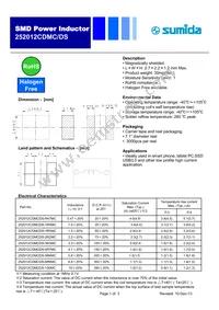 252012CDMCDS-R47MC Datasheet Cover