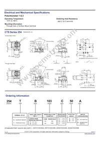 254TB103B50B Datasheet Page 2