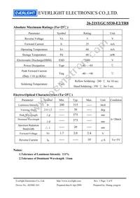 26-21SYGC/S530-E2/TR8 Datasheet Page 3