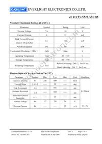 26-21UYC/S530-A3/TR8 Datasheet Page 3