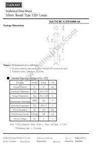 264-7SUBC/C470/S400-A6 Datasheet Page 2