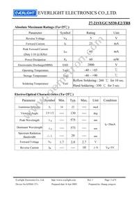 27-21SYGC/S530-E2/TR8 Datasheet Page 3