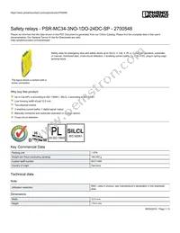 2700548 Datasheet Cover