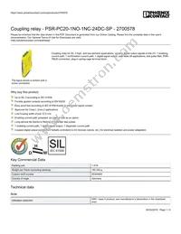 2700578 Datasheet Cover