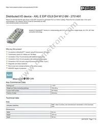 2701491 Datasheet Cover