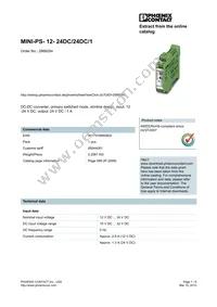 2866284 Datasheet Cover