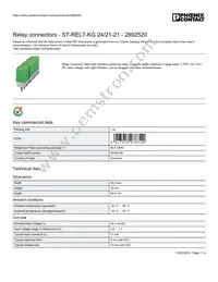 2892520 Datasheet Cover