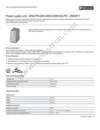 2904371 Datasheet Cover