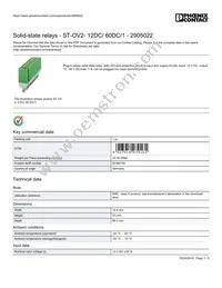 2905022 Datasheet Cover