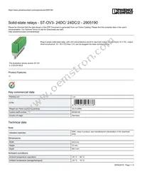 2905190 Datasheet Cover