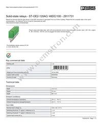 2911731 Datasheet Cover