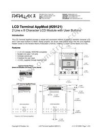 29121 Datasheet Cover