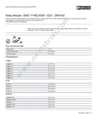 2947420 Datasheet Cover