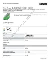 2950501 Datasheet Cover