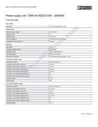 2954963 Datasheet Page 2