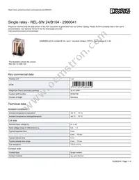 2960041 Datasheet Cover