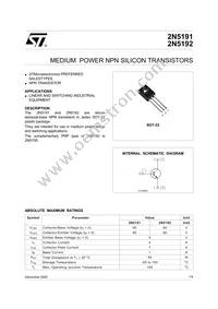 2N5192 Datasheet Cover