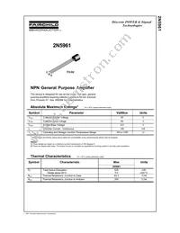 2N5961_D27Z Datasheet Cover