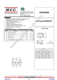 2N7002DW-TP Datasheet Cover