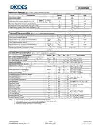 2N7002DWS-7 Datasheet Page 2