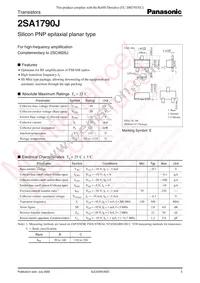 2SA1790JCL Datasheet Cover