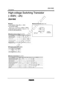 2SA1862TLP Datasheet Cover