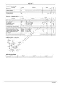 2SA2012-TD-E Datasheet Page 2