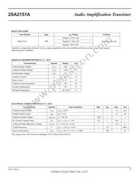 2SA2151A Datasheet Page 2