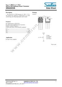 2SA2223A Datasheet Cover